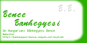 bence banhegyesi business card